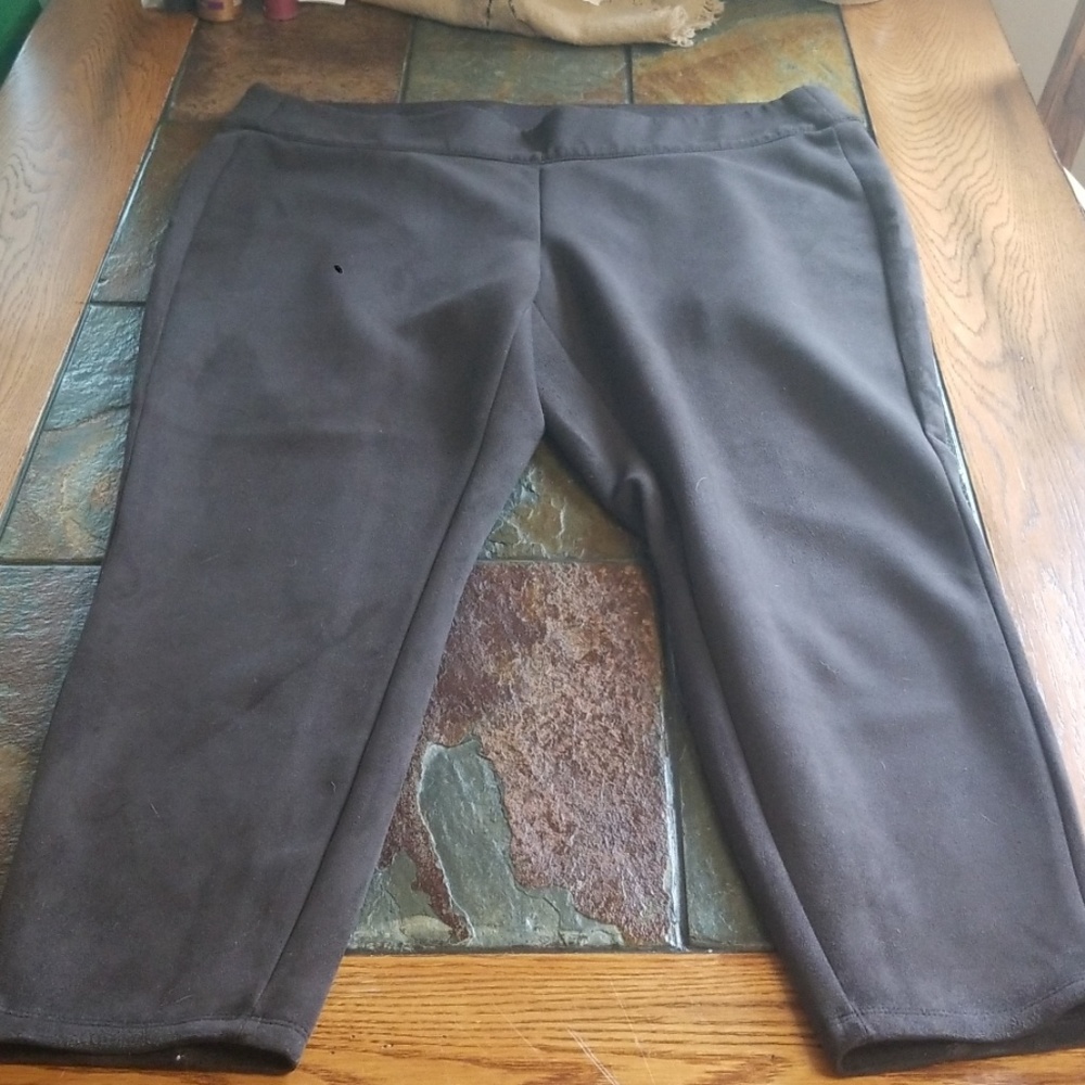 Lane Bryant Brown Suede Pants